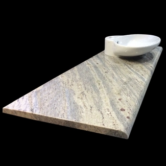 Badezimmeroberteil in Kaschmir White Granit