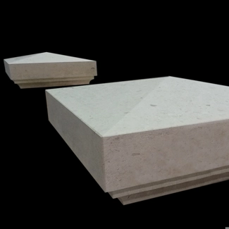 Column caps in Plano Marble