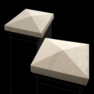 Column caps in Plano Marble
