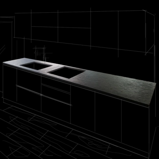 Matrix granite countertop