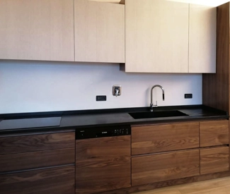 Kitchen countertop in Absolute black granite