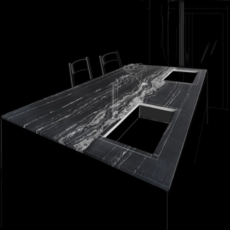 Piano cucina in Quarzite Tropical Storm
