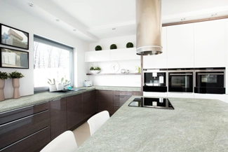 Piano cucina in granito verde Coast Green