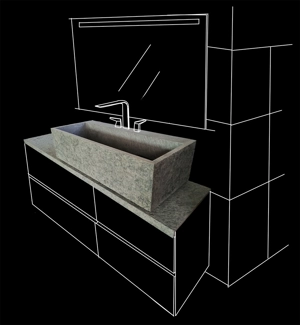 Verde Savana granit Spüle