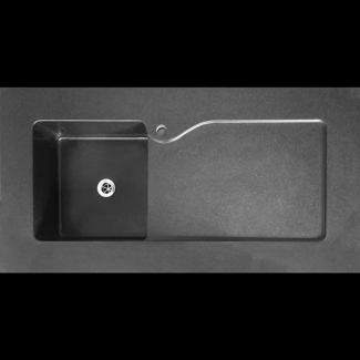 Küchenspüle aus schwarzem Granit