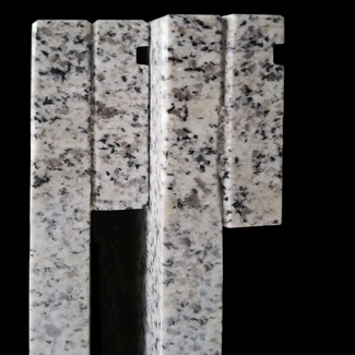 Window sills with drainer in Silver White granite