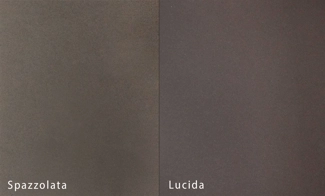 Detail of Brown Graphite in different finishes