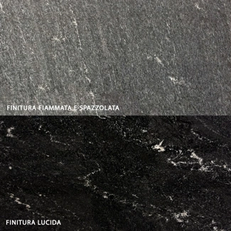 Granito Via Lattea Fiammato Spazzolato e Lucido