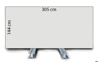 Agglomerate GD White - size 305x144 cm