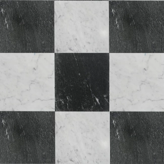 Scacchiera in Granito Via Lattea e Bianco Carrara