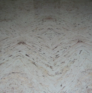 Detail of open-book floor test Lab in Ivory Brown Shivakashi granite