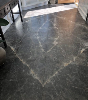 Open book flooring in Jolie Grey