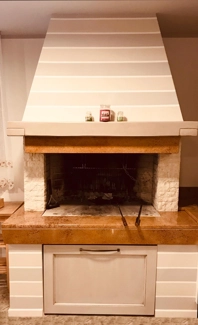 Fire place in granite Moon skin