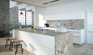 Waterfall granite kitchen top