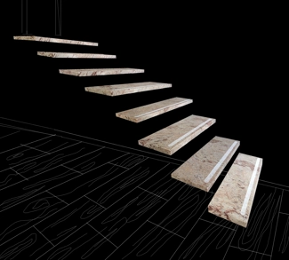 Ivory Brown Shivakashi stair