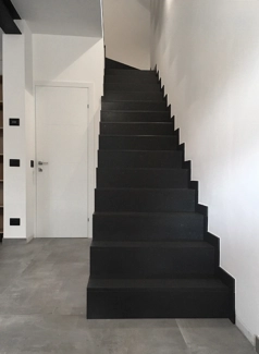 Absolute Black granite staircase