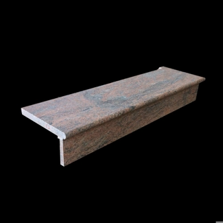 Scalino con senzione a toro e listello in Juparanà Indiano