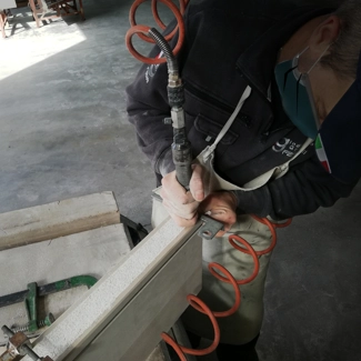 Detail der Verarbeitung Marmorschwelle