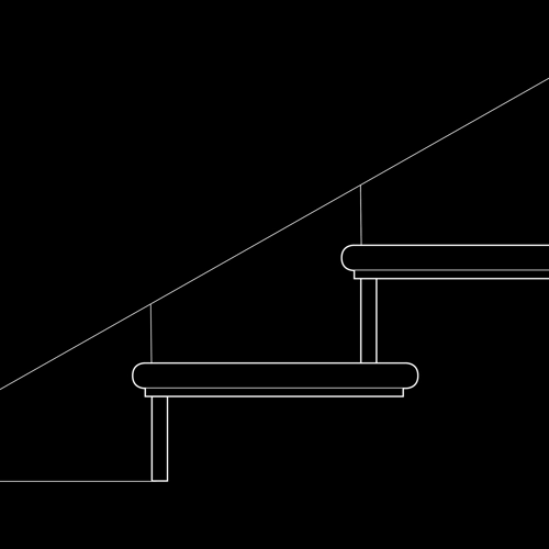 Sezione a toro con listello e zoccolo a scivolo